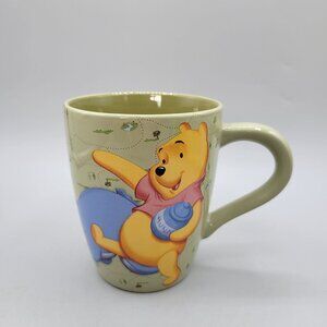 Winnie The Pooh Disney Mug Green Ceramic Official Tigger Piglet Eeyore 16 oz